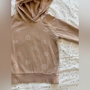 Children's Tan Smiley Hoodie